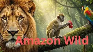 Peaceful Amazon Jungle  Animals, Birds & Blooming Flowers