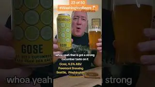Best Cucumber Beer?! Gose by Freemont Brewing of Seattle,&nbsp; WA! 🥒🍺 #BeerGoals #beer #beers #craftbeer