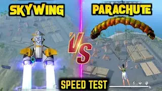 SKYWING VS PARACHUTE | LANDING SPEED TEST - GARENA FREE FIRE | BROKEN JOYSTICK