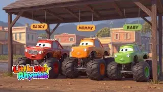 Rain, rain, go away Song Monster Truck ver + More Nursery Rhymes & Kids Songs - Little Star Rhymes