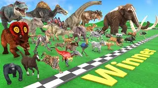 Ultimate Race 40 Wild Animals Speed Challenge Who is the Fastest? Animal Revolt Battle Simulator
