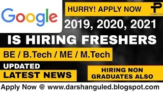 Google Recruitment 2021 |2020| 2019 Google off-campus drive | software engineer job | job in #Google