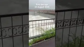 Kota barrage in heavy rainfall #kota #kotacoaching #kotafactory