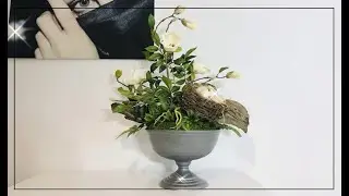 Wiosenna kompozycja ze sztucznych kwiatów || Magnolia