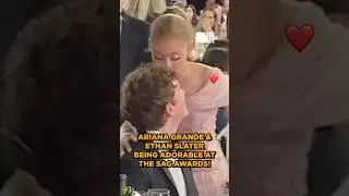 ariana grande & ethan slater being adorable at the sag awards!