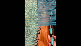 Completed a 4 shaft weaving on a rigid heddle loom