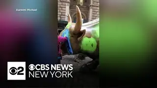 Wall Street's bull statue vandalized by climate activists