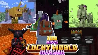 m&igrave;nh sinh tồn 100 ng&agrave;y trong minecraft lucky world invasion |(full)