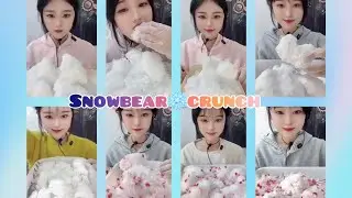 WHITE ICE | CRUSHED ICE | ICE CHUNKIES | REFROZEN ICE | ICE EATING ASMR | SATISFYING CRUNCHES❄️🧊🤍❤️