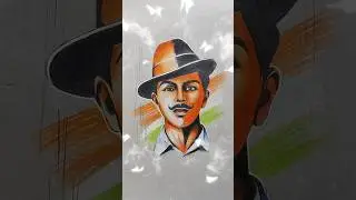 Drawing Bhagat Singh 😇 #shorts #republicday #art