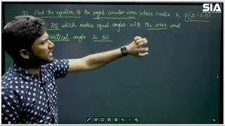 Find the equation of the right circular cone 1