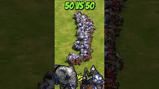 50 Elite War Elephants vs 50 Elite Konniks (AoE2) #Shorts #ageofempires #gaming