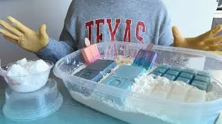 Colorful Crunch Bars &bull; Sweet Powder &bull; No Talking(ASMR Sounds)