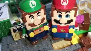 Lego Super Mario and Mario Save Luigi In Bowser Castle? (Reference) 