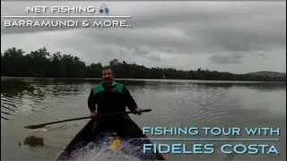 Net Fishing skills, catching live fish in the River and Net Crafting ideas &mdash; FIDELES COSTA,Panchwadi