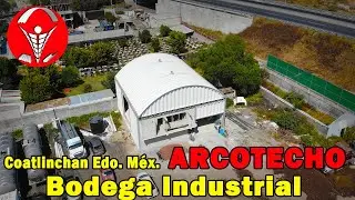 Arcotecho industrial K-02 con faldones laterales en Coatlinch&aacute;n