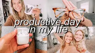 PRODUCTIVE DAY IN MY LIFE | unboxing airpods, hanging out with new puppy, fall photoshoots!!