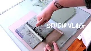 a week in my life as a linocut printmaker | cozy quiet studio vlog