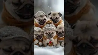 5 Cutest Puppies Playing in Snow ❄️🐶 | Cute AI Video