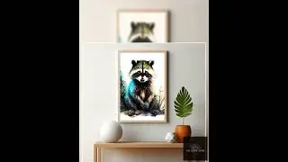Trash Panda Raccoon Digital Wall Art - Instant Download - 18x24 Poster Size