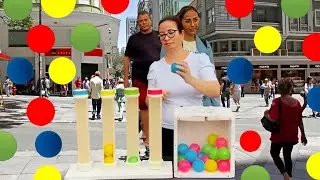 DESAFIO - BRINCADEIRA ACERTE AS BOLAS COLORIDAS NO CANO/ JOGOS DIVERTIDO DO CANO COM BOLAS COLORIDAS