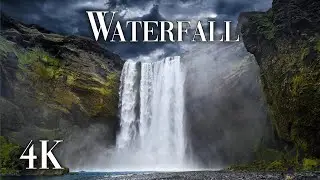 Waterfall - Most Beautiful Waterfalls With Calming Music, Nature Sounds, Nature Relaxation, 4K Video