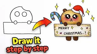 How to Draw the Cutest Christmas Capybara 🎅 | Easy Step-by-Step 🎄✨