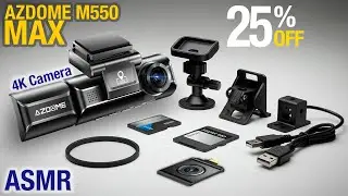 AZDOME M550 Max 3CH Dash Cam: Unboxing, ASMR, and Settings