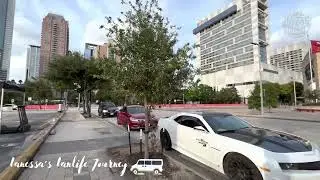 Living In My Van || Discovery Greens TOUR In Downtown Houston, Texas