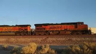 WB BNSF Domestic Intermodal/Baretables Train At Lenwood CA! #bigbossrailfanner