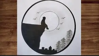 How To Draw A Sad Boy Sitting Alone Easy Step By Step Circle Drawing Tutorial For Beginners pencil