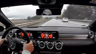 MERCEDES CLA 45 S AMG Coupe - *CRAZY FAST!* on AUTOBAHN [Highway]