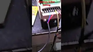 Emorton 5.5kw vfd testing on motor load after igbt module replace. #vfd #industrialmotors #drive