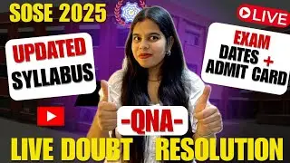 SOSE NEW SYLLABUS CHANGE LIVE DISCUSSION - QNA- SOSE EXAM DATES, ADMIT CARD #sose #sose2025 #sosemcq