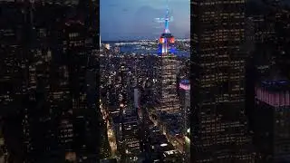 The Empire State Building at night,gorgeous #shorts #shortsvideo