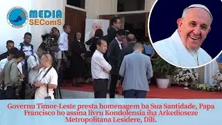 Governu presta homenajem ba Sua santidade,, Papa Francisco