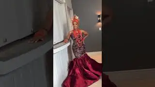 Edo tribe of Nigeria bridal outfit #africanfashion #shorts #shortvideo #lacefabric #asoebi