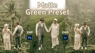 Photoshop Tutorials | Moody green Preset | Lightroom Mobile | Matte Green warm Preset |Free DNG &XMP