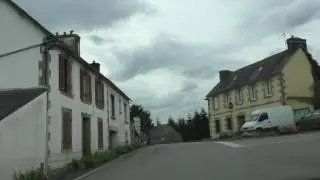 Driving On The D20 From 29270 Carhaix Plouguer To 22160 Saint Nicod&egrave;me, Brittany, France