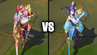 Dragonmancer Fiora vs Soaring Sword Fiora Skins Comparison (League of Legends)
