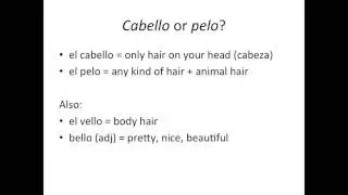 Commonly Confused Words in Spanish - C
