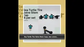 Sea Turtle Tire Valve Stem Caps, two colors, set of Four. 120+ Color Combinations. Made w/ Eco-Fr...