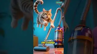 Cat vs Vacuum Cleaner... Who Wins? #shorts #youtubeshorts #viral