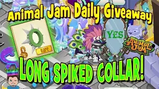 ANIMAL JAM DAILY GIVEAWAY 🎁 RARE LONG SPIKED COLLAR!