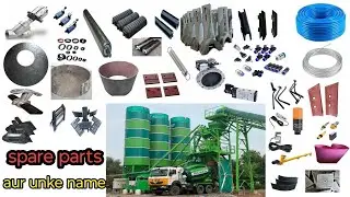 Top 25 Spare Parts of Batching Plant | mechanical spare Parts for management || RMC plant stocks