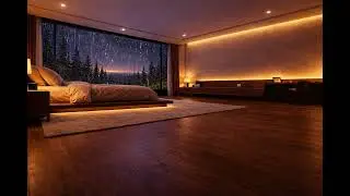 Warm Night Rain — Pine Forest Sounds for Relaxation (1 Hour)