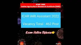 ICAR IARI Exam: Indian Agriculture Research Institute.. Notice