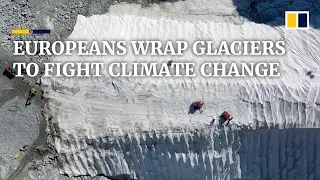 Bundled up for summer, European glaciers covered with blankets to slow melting from climate change