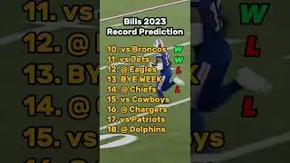 Buffalo Bills 2023 NFL Record Prediction #shorts
