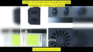 100W Led Strobe Light Sound/Adjustable Speed/Auto Control Led White Flash